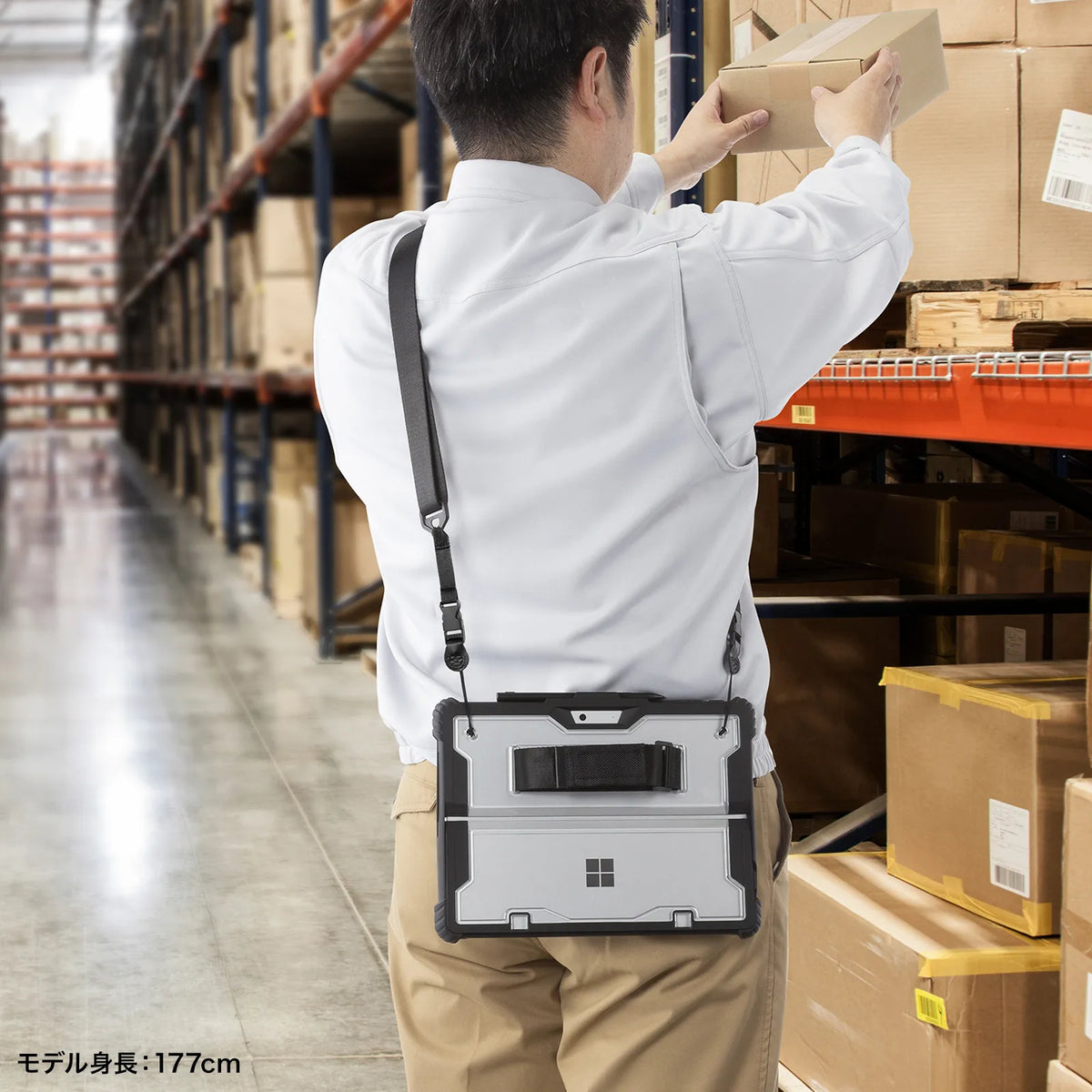 Shockproof case for Surface Pro 11th generation/10/9 (with shoulder strap) PDA-SF12BK