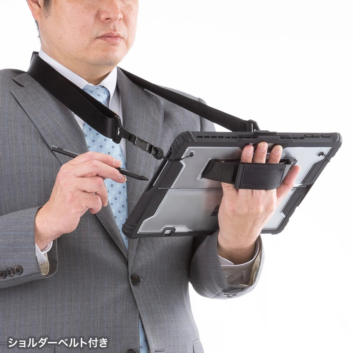 Shockproof case for Surface Pro 11th generation/10/9 (with shoulder strap) PDA-SF12BK