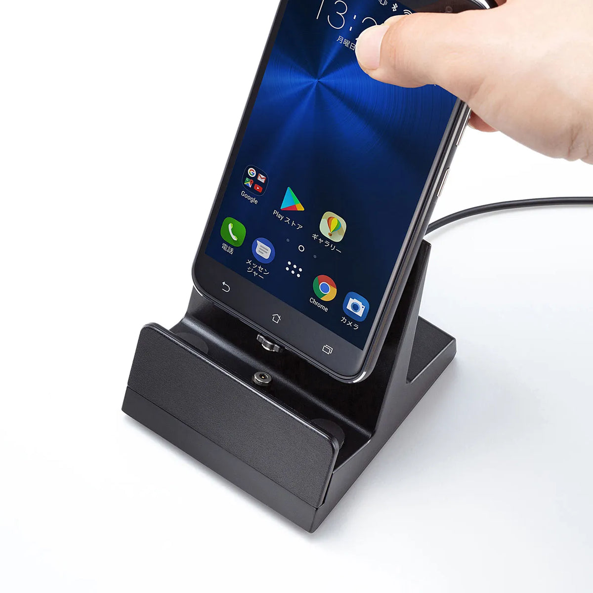 マグネット着脱式充電クレードルスタンド PDA-STN28BK