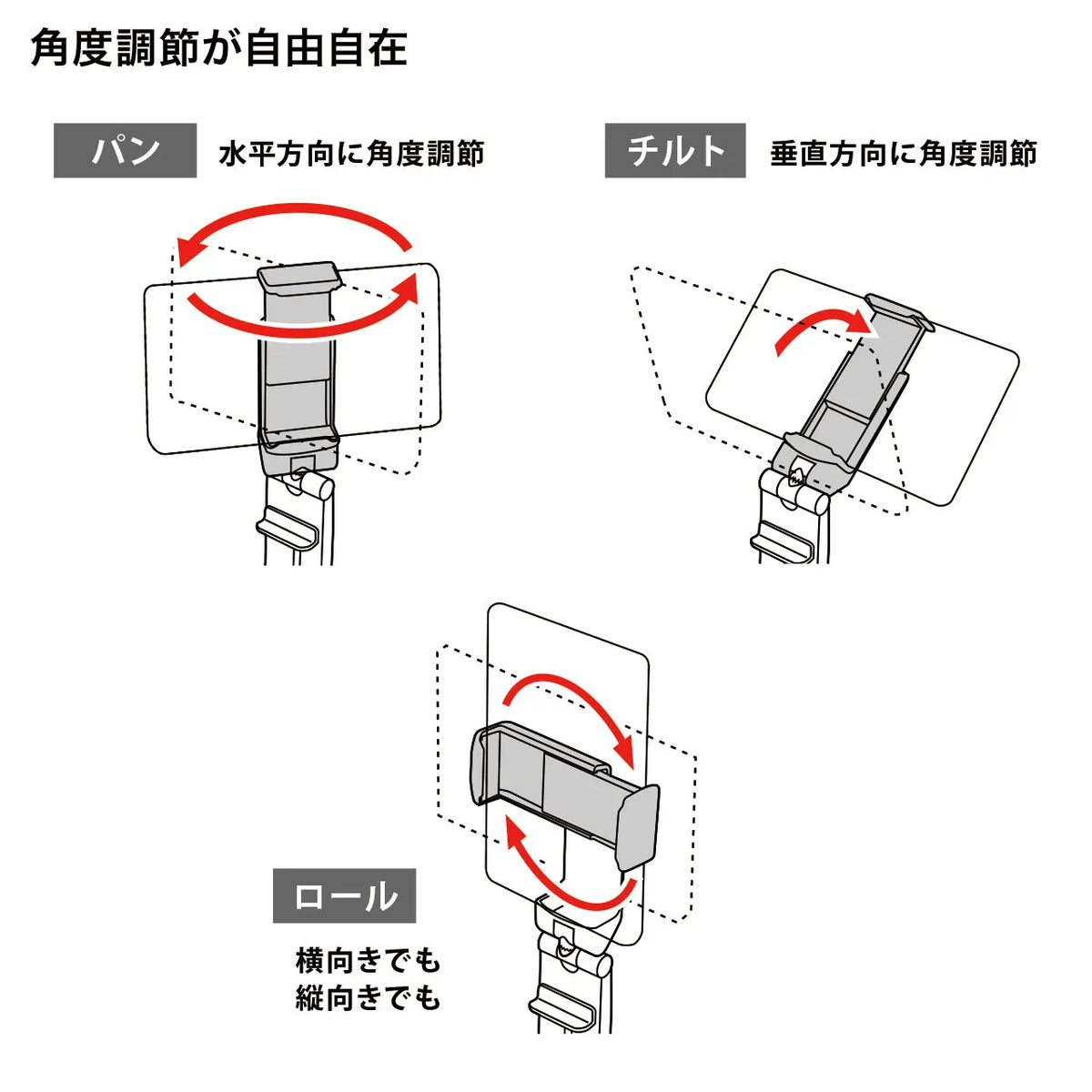トラベルスマホホルダー PDA-STN30BK