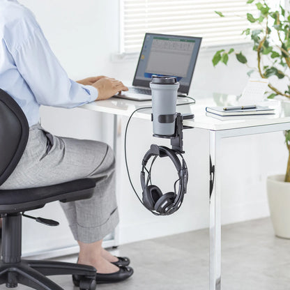 Headphone hook with drink holder PDA-STN71BK