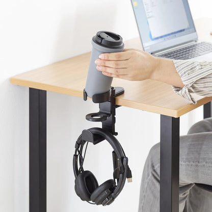 Headphone hook with drink holder PDA-STN71BK
