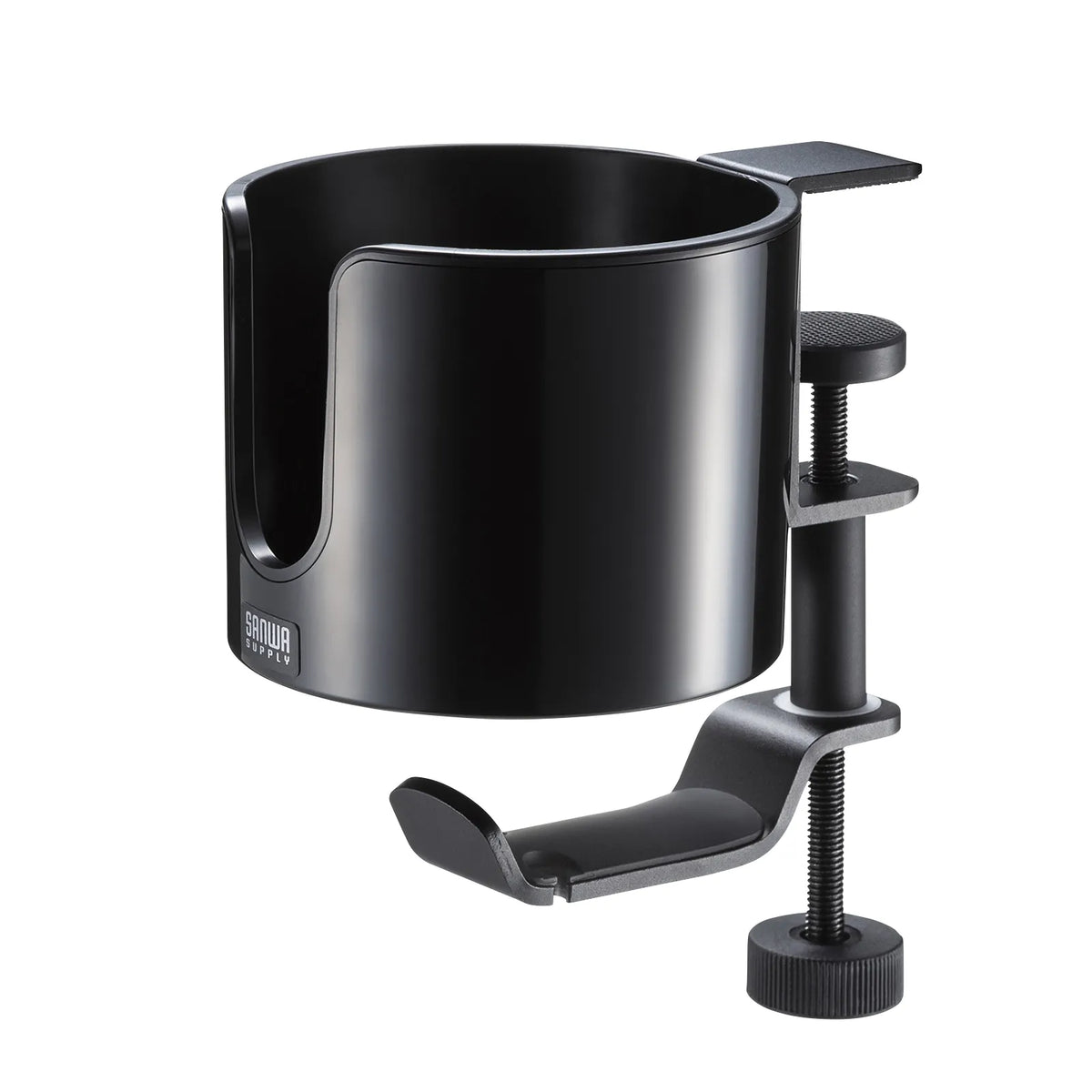 Bag hanger with drink holder PDA-STN76BK