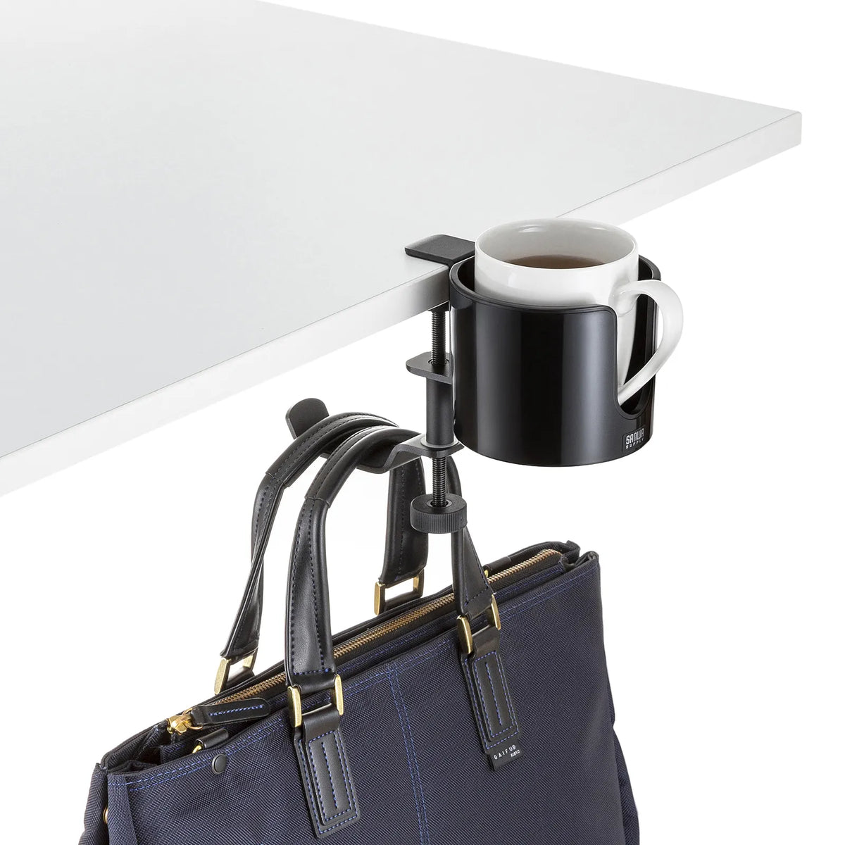 Bag hanger with drink holder PDA-STN76BK