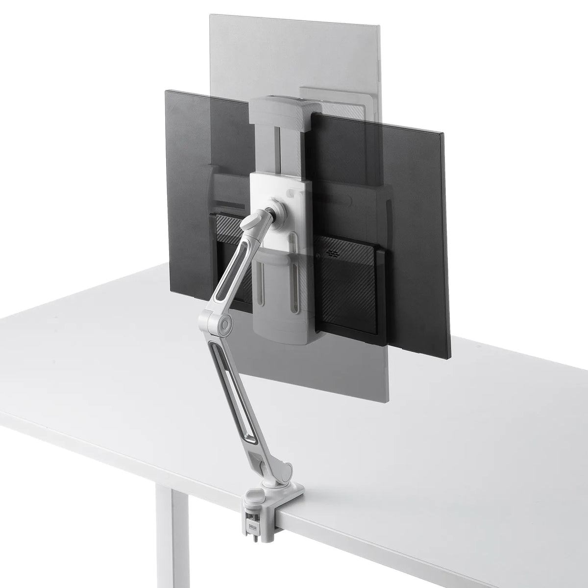 Clamp arm holder for mobile monitors and tablets (white) PDA-STN85W