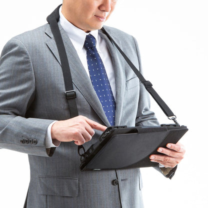 ショルダーベルト付き10.1型タブレットPCケース （背面カメラ対応） PDA-TAB4N
