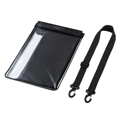 Waterproof and dustproof tablet case (with stand and shoulder strap, 10.1-inch) PDA-TABWPST10BK