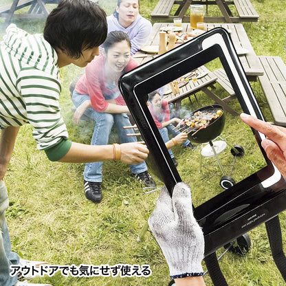 Waterproof and dustproof tablet case (with stand and shoulder strap, 10.1-inch) PDA-TABWPST10BK