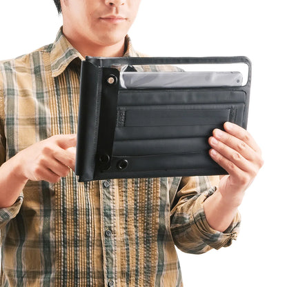 Waterproof and dustproof tablet case (with stand and shoulder strap, 10.1-inch) PDA-TABWPST10BK
