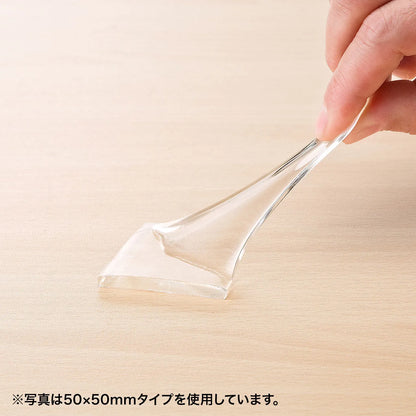 Transparent double-sided adhesive rubber (medium), 100 pieces, QL-E75CL-25