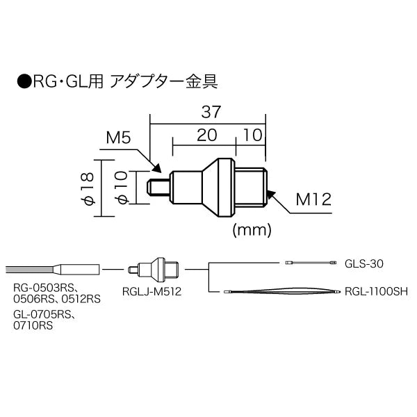 Adapter fitting for RG/GL models RGLJ-M512