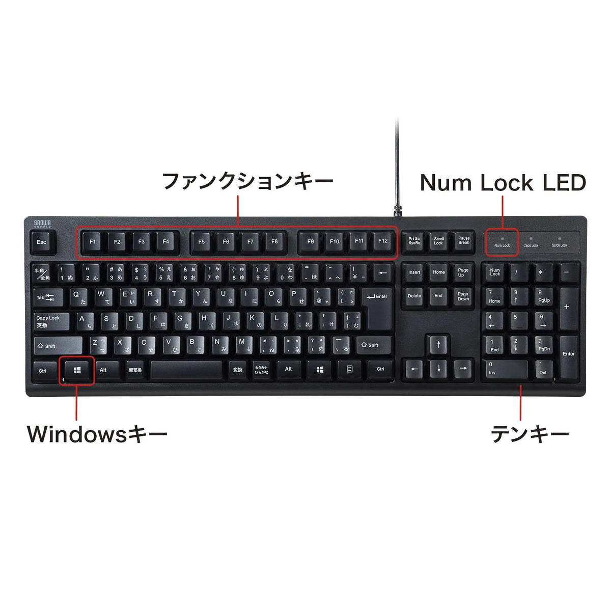 日本語109キーボード SKB-109PBK