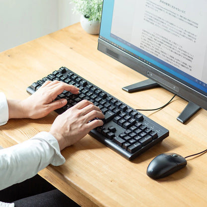 Japanese 109-key keyboard, antibacterial, waterproof, and dustproof type, SKB-BS6BK