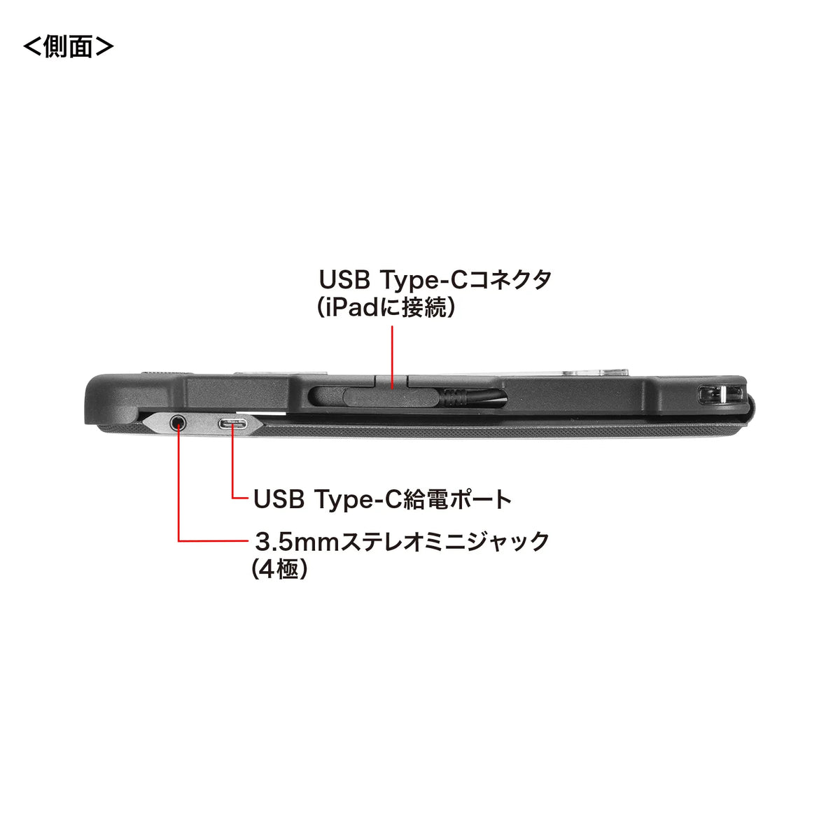 iPad 10th Generation/A16 Dedicated Case with Integrated Keyboard (Type-C Cable Connection) SKB-IP8BK