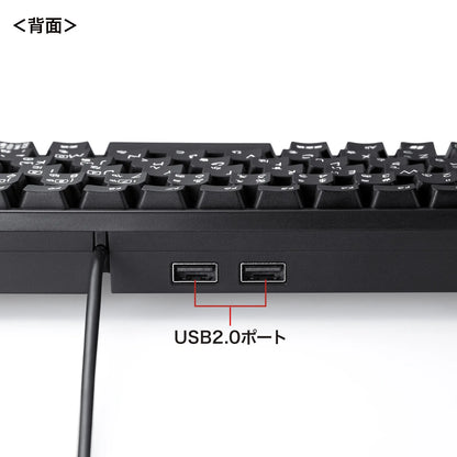Compact keyboard with USB hub SKB-KG3UH2BK