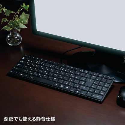 Silent Slim Keyboard SKB-SL19BK