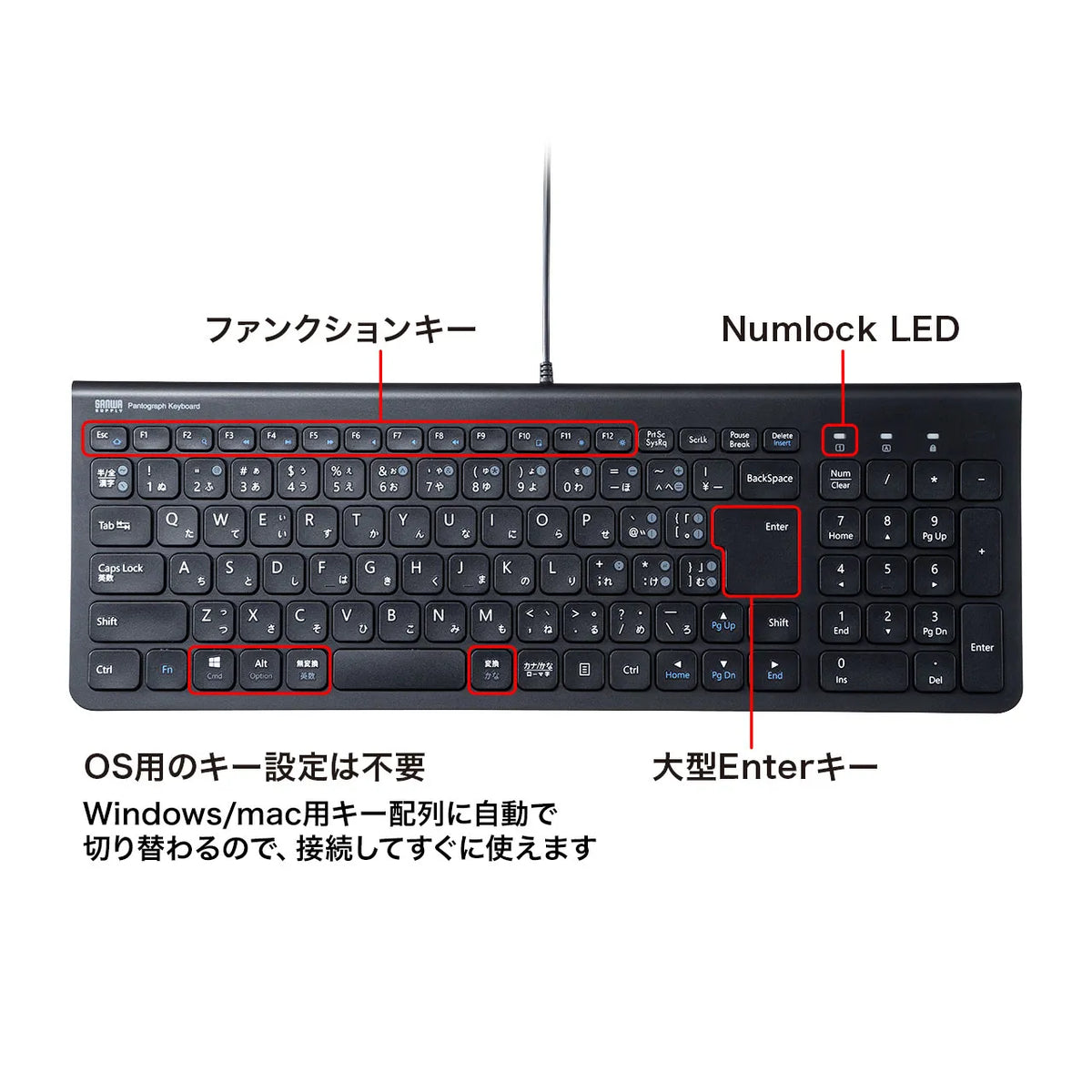 USB Type-C Slim Keyboard SKB-SL31CBK