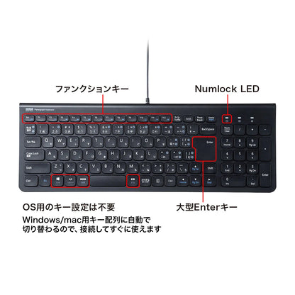 USB Type-C Slim Keyboard SKB-SL31CBK