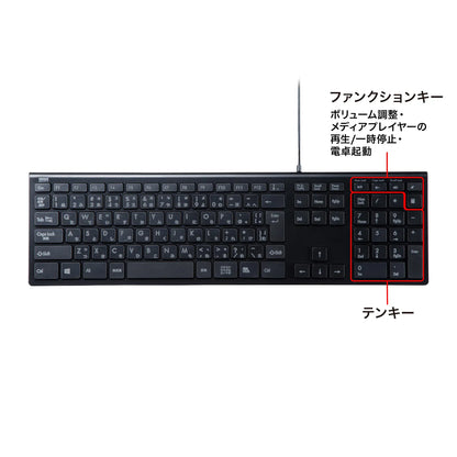 USBスリムキーボード SKB-SL33BK