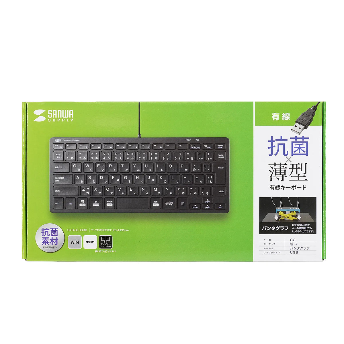 USB Slim Keyboard SKB-SL36BK