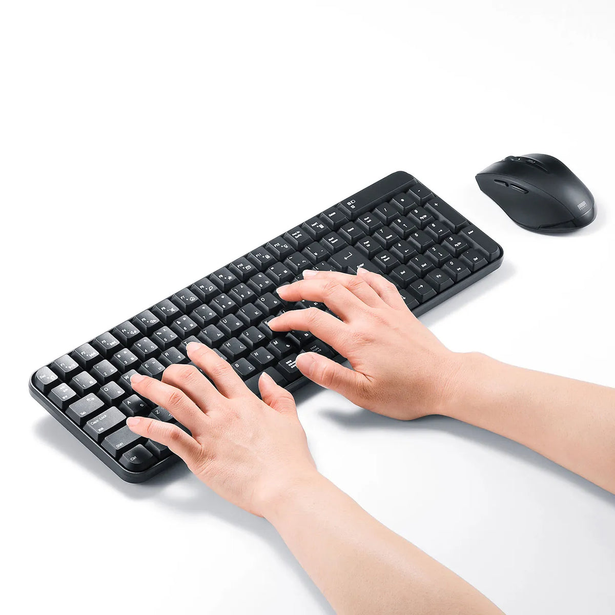 マウス付きワイヤレスキーボード SKB-WL25SETBK