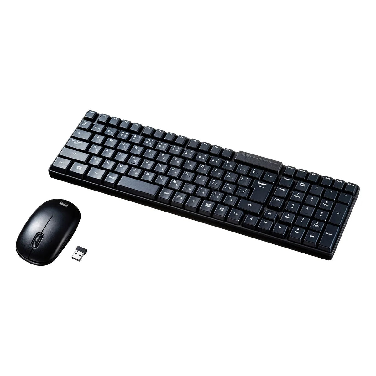 マウス付きワイヤレスキーボード SKB-WL34SETBK