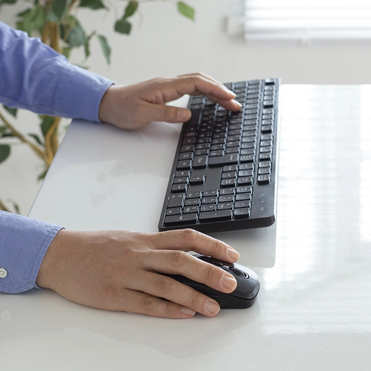 Wireless Silent Keyboard and Mouse Set SKB-WL37SETBK