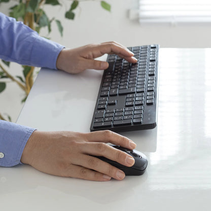 Wireless Silent Keyboard and Mouse Set SKB-WL37SETBK