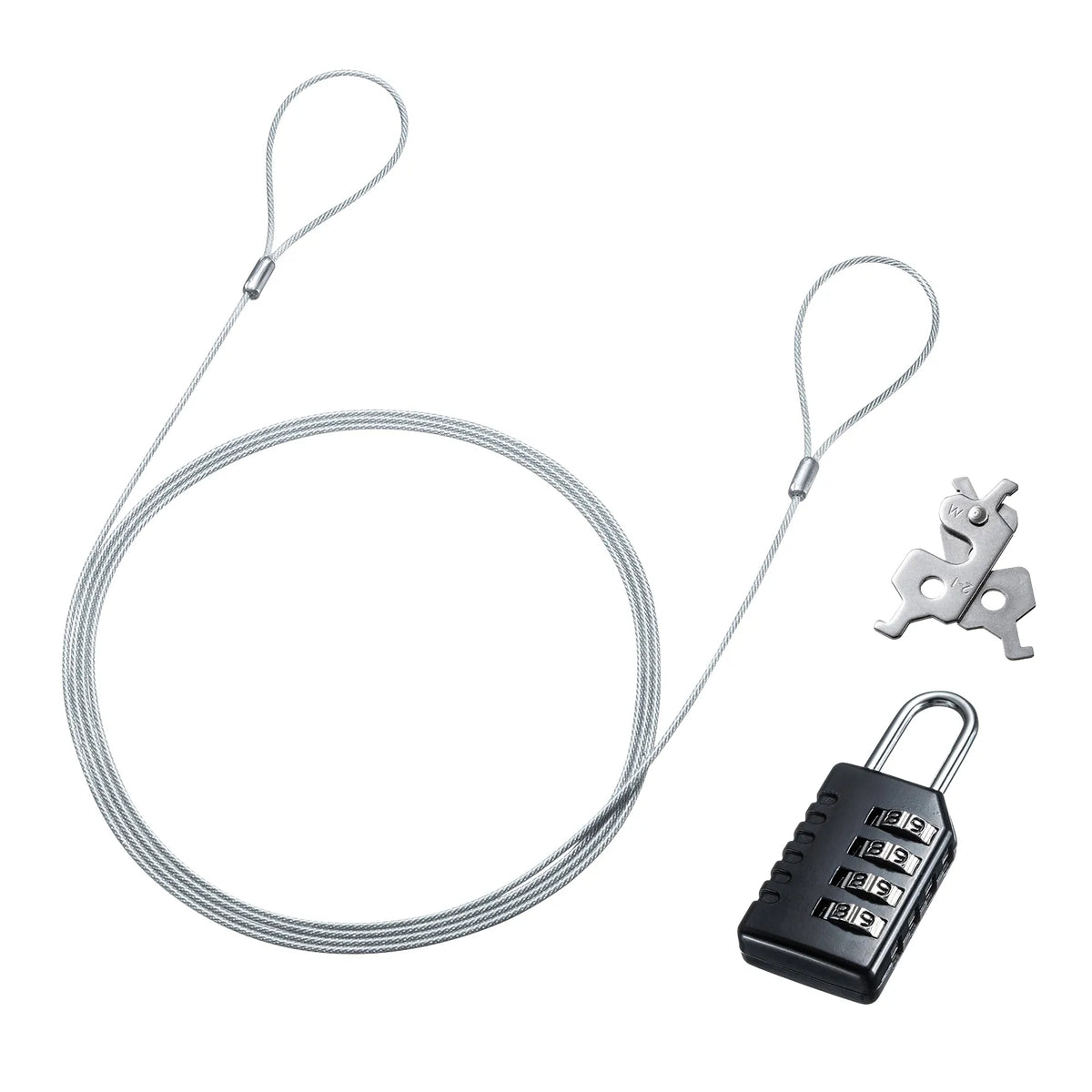 Slot-compatible security wire and dial lock SL-95