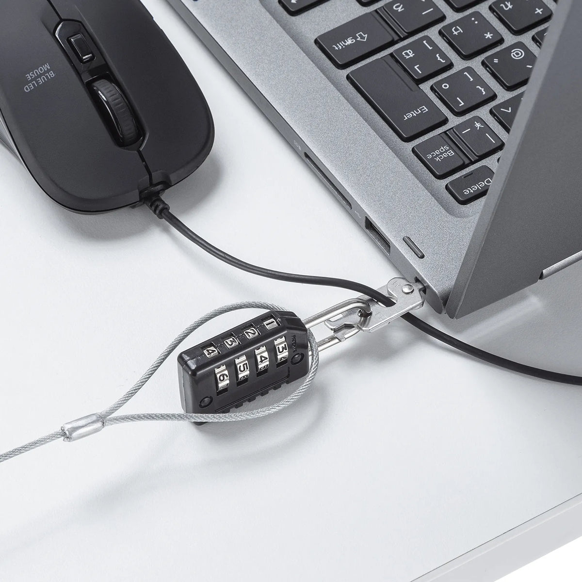 Slot-compatible security wire and dial lock SL-95