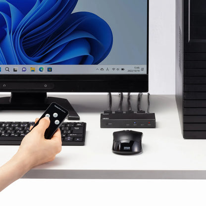 3入力1出力DisplayPort切替器(8K/30Hz対応・リモコン付き) SW-DP31R