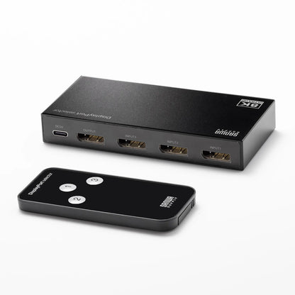 3入力1出力DisplayPort切替器(8K/30Hz対応・リモコン付き) SW-DP31R