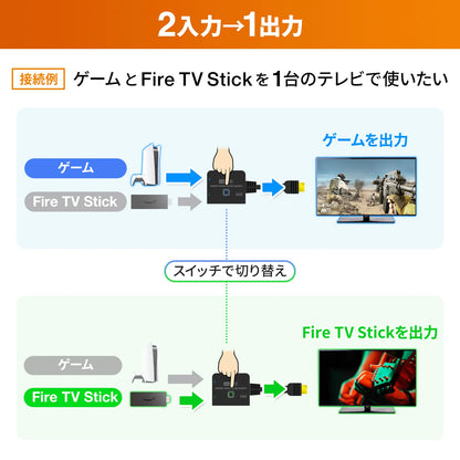 4K/HDR/HDCP2.2 compatible HDMI switch (2 inputs/1 output or 1 input/2 outputs) SW-HDR21BD