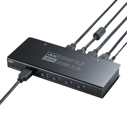 4K・HDR・HDCP2.2対応HDMI切替器（4入力・1出力） SW-HDR41H