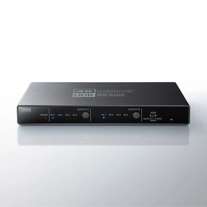 4K・HDR・光デジタル出力付きHDMIマトリックス切替器（4入力・2出力） SW-HDR42H