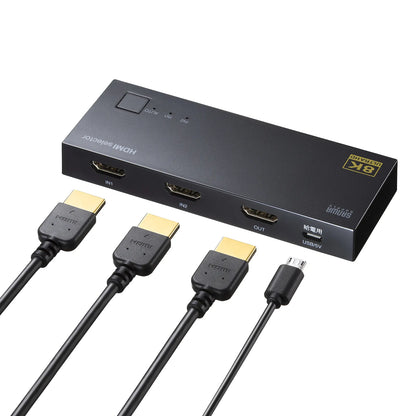 8K, HDR, HDCP2.3 compatible HDMI switch (2 inputs, 1 output) SW-HDR8K21L