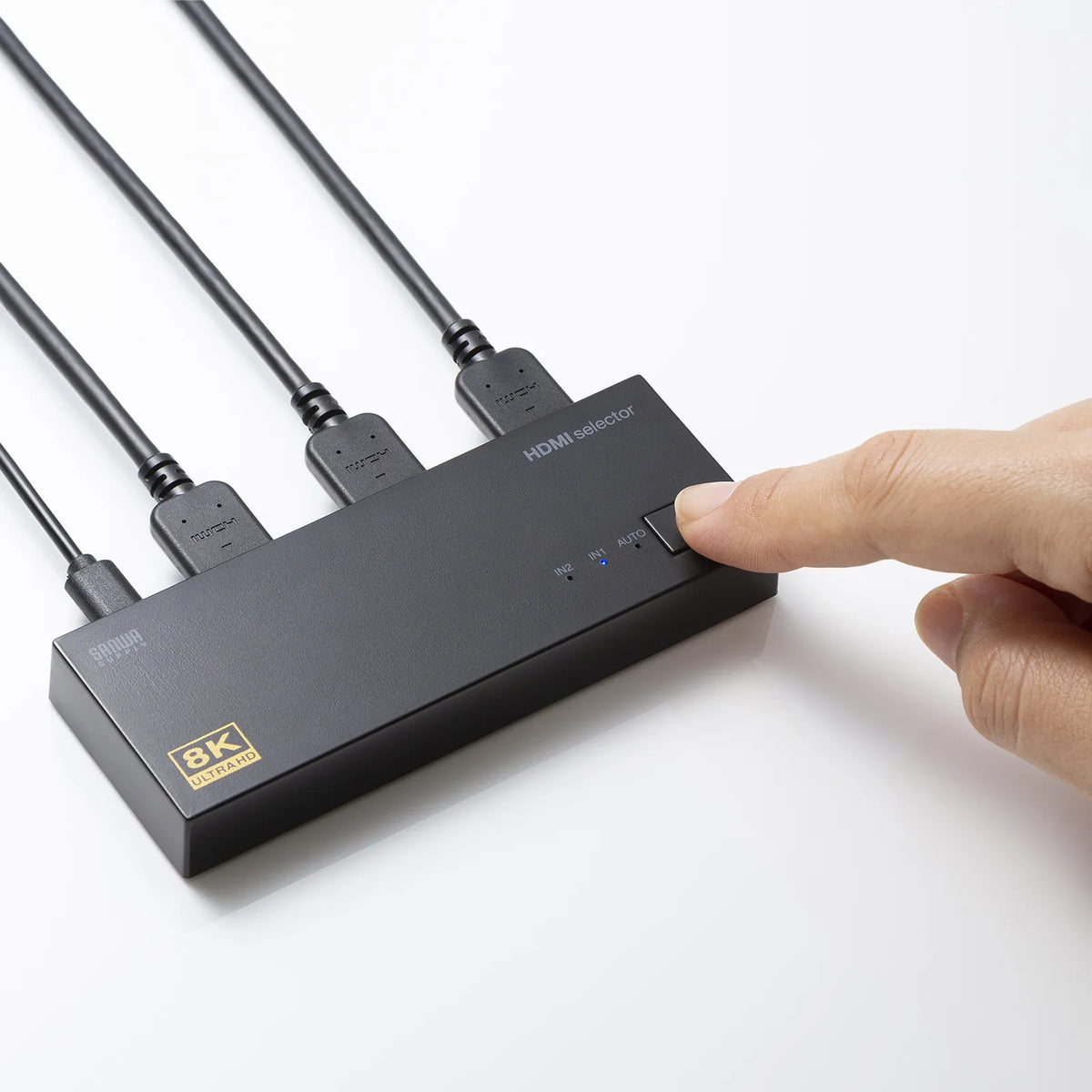 8K, HDR, HDCP2.3 compatible HDMI switch (2 inputs, 1 output) SW-HDR8K21L
