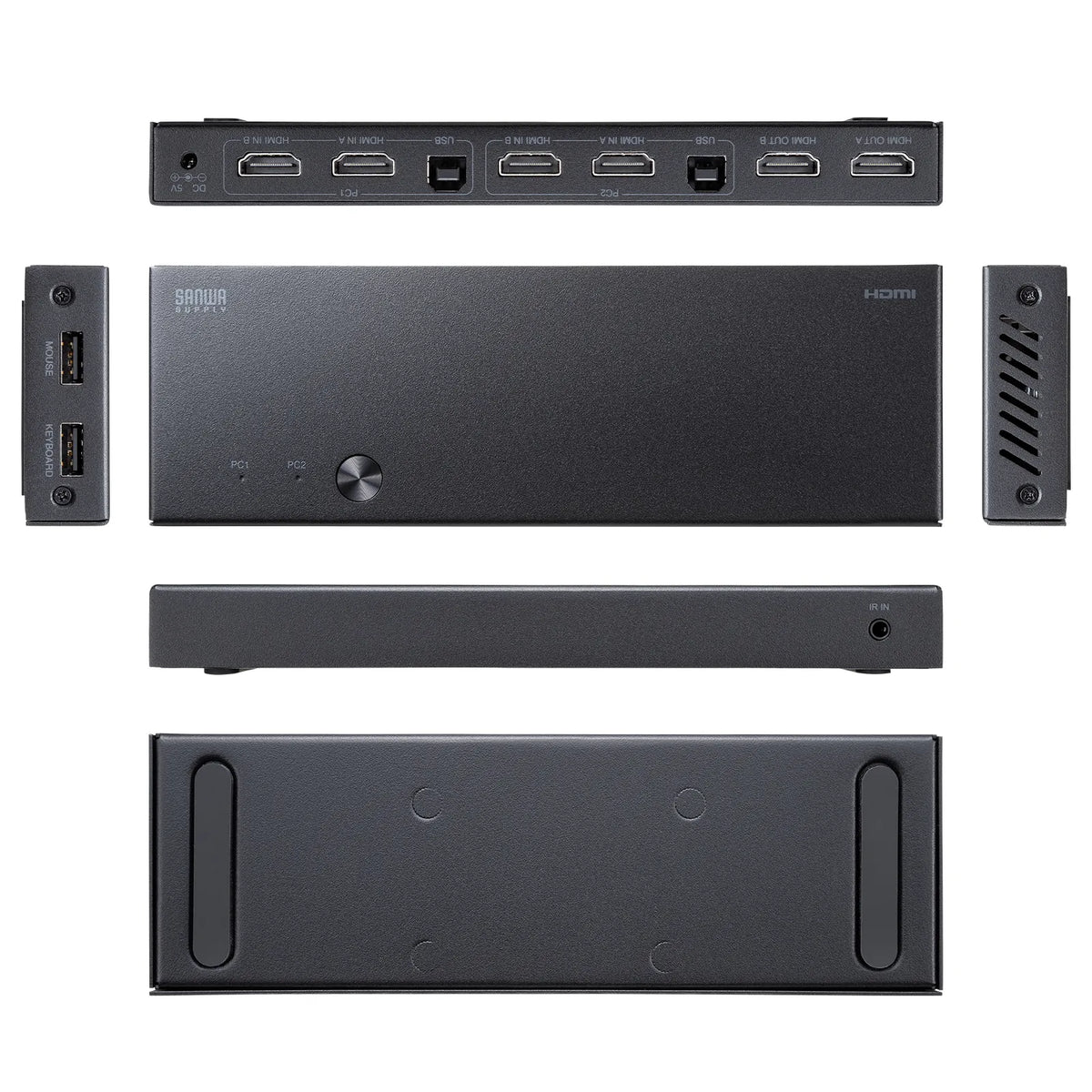 デュアルディスプレイ・4K対応HDMIパソコン切替器(エミュレーション非搭載・2:1) SW-KVM22HUUS