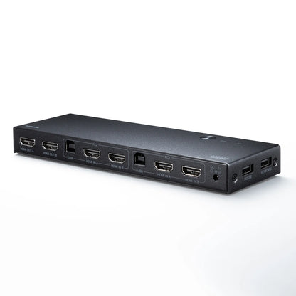 デュアルディスプレイ・4K対応HDMIパソコン切替器(エミュレーション非搭載・2:1) SW-KVM22HUUS