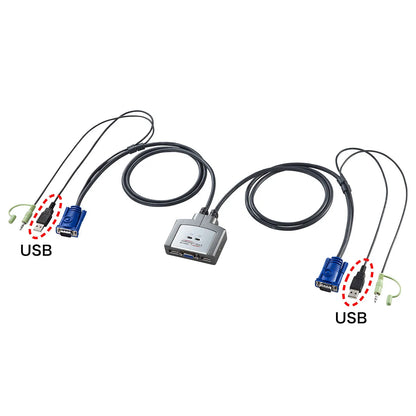 Automatic PC switch (2:1) SW-KVM2AUUN