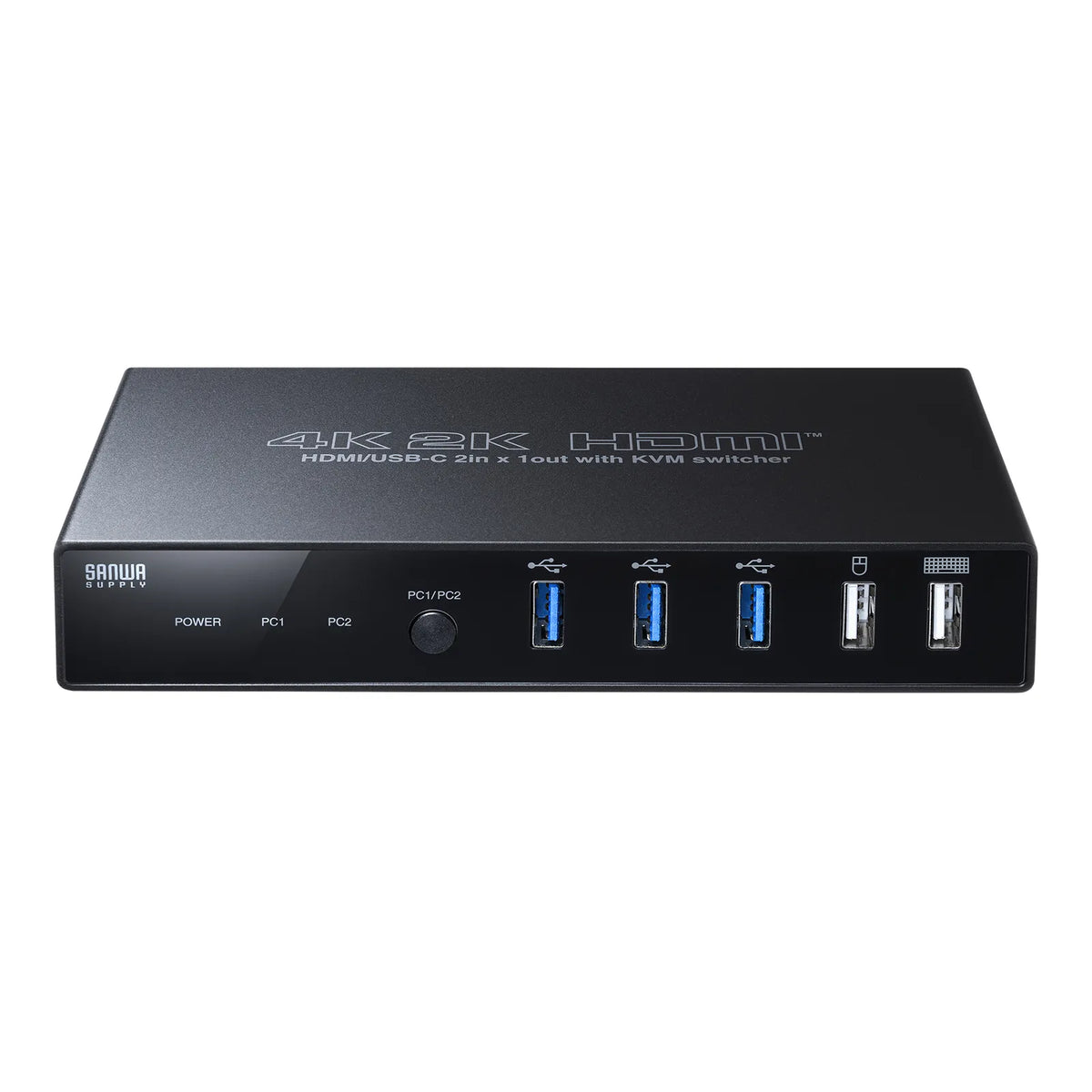 Type-C接続・HDMI接続対応パソコン切替器(エミュレーション非搭載) SW-KVM2DK
