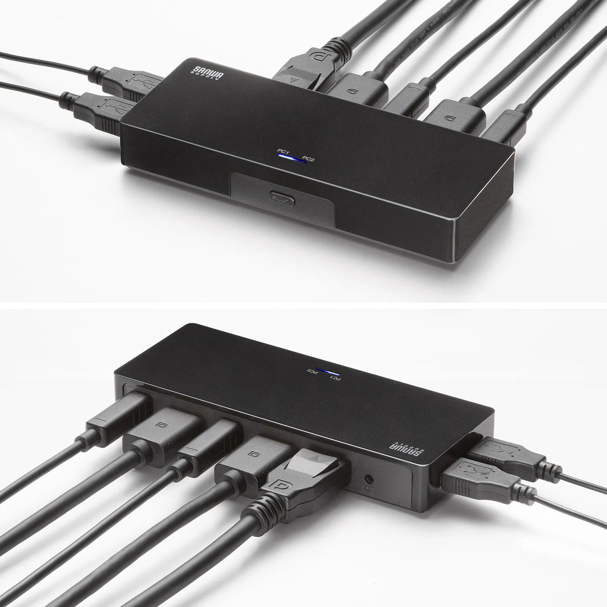 4K対応DisplayPortパソコン切替器(エミュレーション非搭載・2:1) SW-KVM2DPUUS