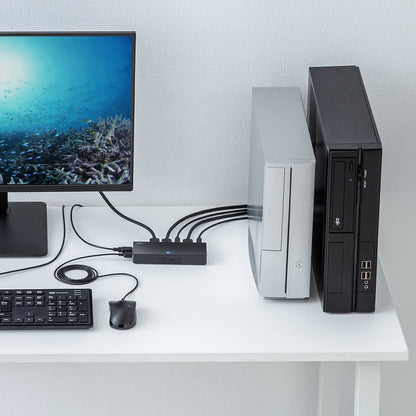 4K対応DisplayPortパソコン切替器(エミュレーション非搭載・2:1) SW-KVM2DPUUS