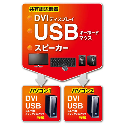Automatic PC switch (2:1) SW-KVM2DUN