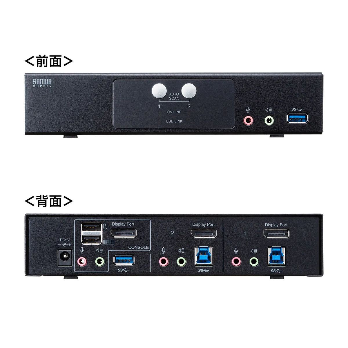 DisplayPort compatible KVM switch (2:1) SW-KVM2HDPU