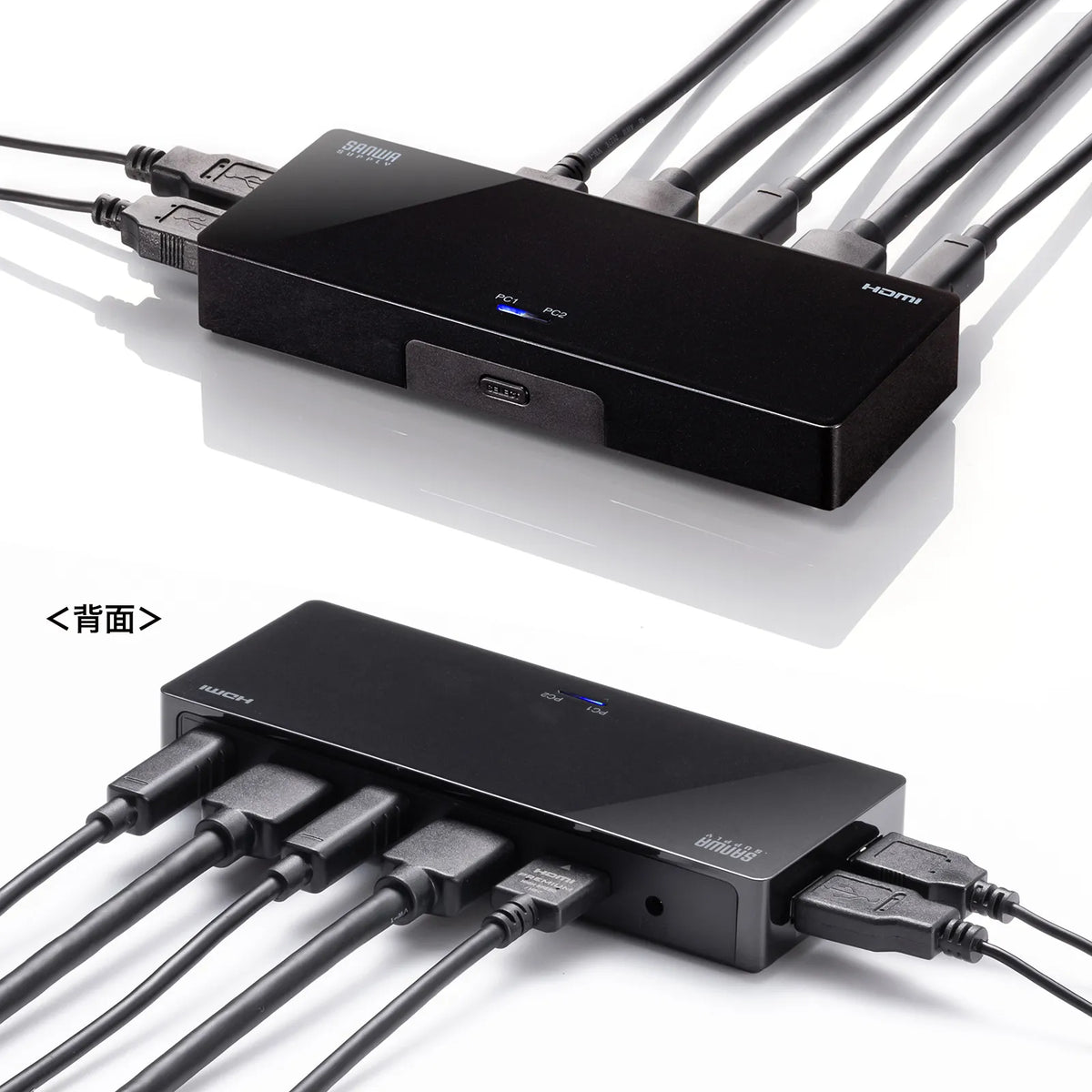 4K compatible HDMI PC switch (no emulation, 2:1) SW-KVM2HUUS