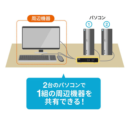 Automatic PC switch (2:1) SW-KVM2LPN2