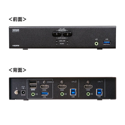 4K compatible HDMI PC automatic switch (2:1) SW-KVM2U3HD