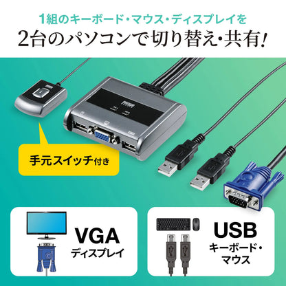 PC switch (no emulation, with remote switch) SW-KVM2UUSN2