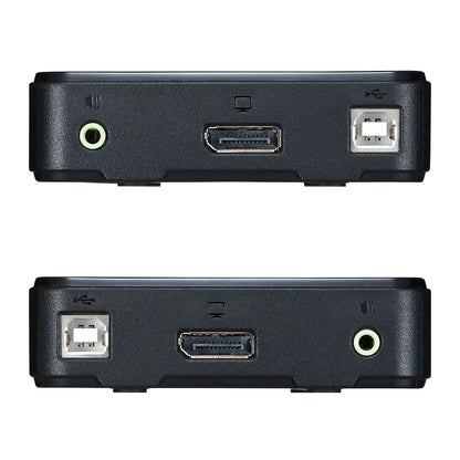 DisplayPort compatible KVM switch with remote control (2:1) SW-KVM2WDPU